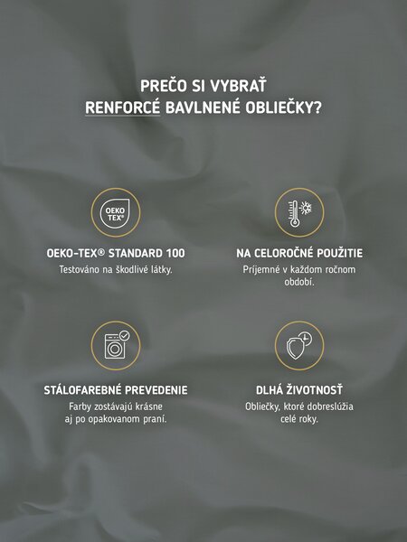 Bavlnené obliečky Renforcé - Jasmine šalviová