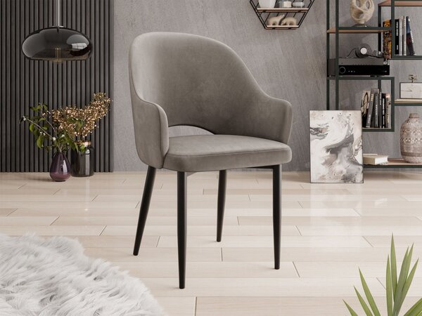 Mirjan24 Čalúnená jedálenská stolička Dazja, Dostupné poťahy: Magic Velvet 2250, Farby: čierna 5903211334399