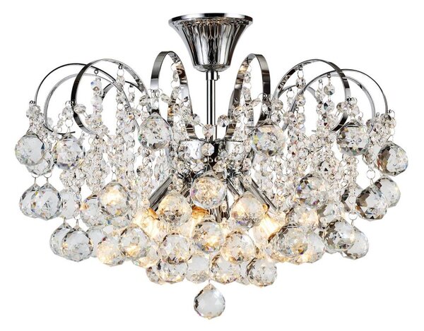 Brilagi - Prisadený luster CRYSTAL 6xE14/60W/230V lesklý chróm