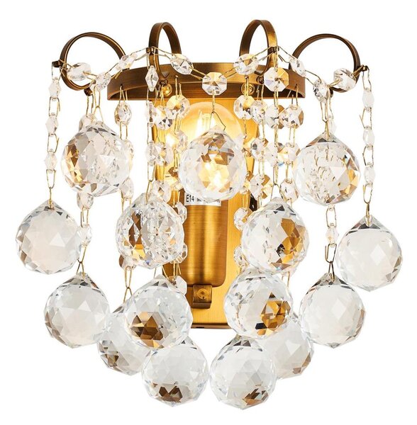 Brilagi - Nástenné svietidlo CRYSTAL 1xE14/60W/230V mosadz