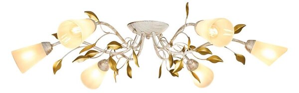 Brilagi - Prisadený luster FLORA 6xE14/60W/230V zlatá/krémová/patina
