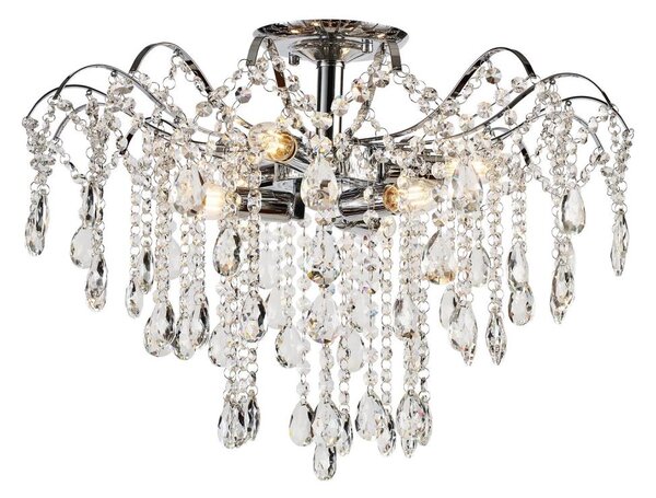 Brilagi - Prisadený luster CRYSTAL 6xE14/60W/230V lesklý chróm