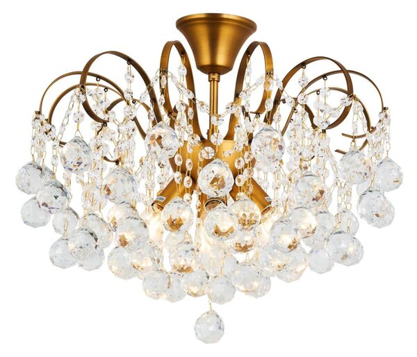 Brilagi - Prisadený luster CRYSTAL 6xE14/60W/230V bronzová
