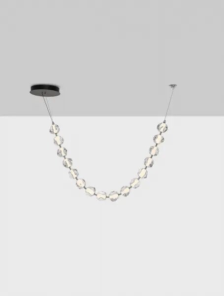 LED stmievateľný čierny dizajnový luster Ifos 210cm – Čierna