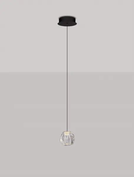LED čierny dizajnový luster Ifos 1