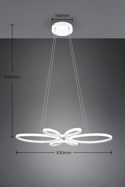 Trio T345619131 LED závesné stropné svietidlo FLY | 32W integrovaný LED zdroj | 3900lm | 4000K