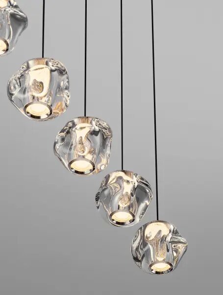 LED stmievateľný čierny dizajnový luster Ifos 150