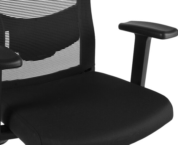 Kancelárska ergonomická stolička Neoseat LORELI — čierna, nosnosť 150 kg