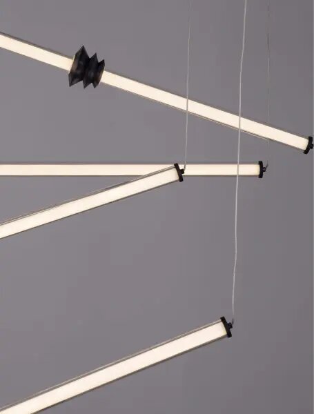 LED stmievateľný čierna moderný luster Atmosfera 250