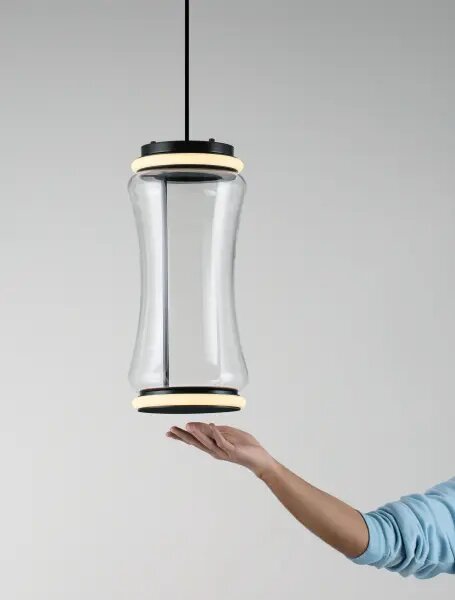LED stmievateľný čierna moderný luster Anapnoe 250