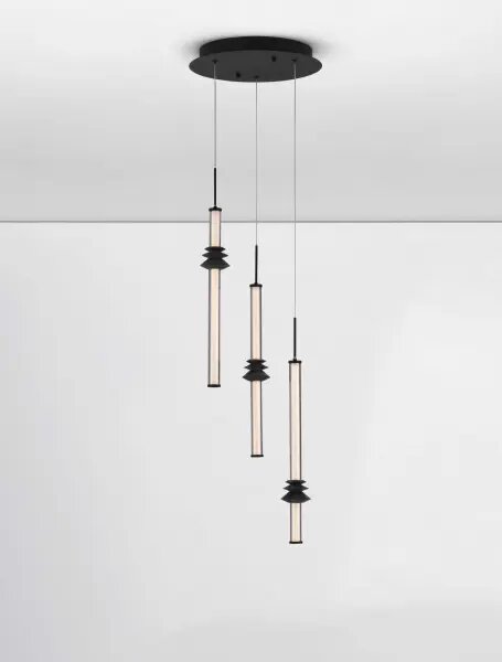 LED stmievateľný čierny dizajnový luster Atmosfera 3