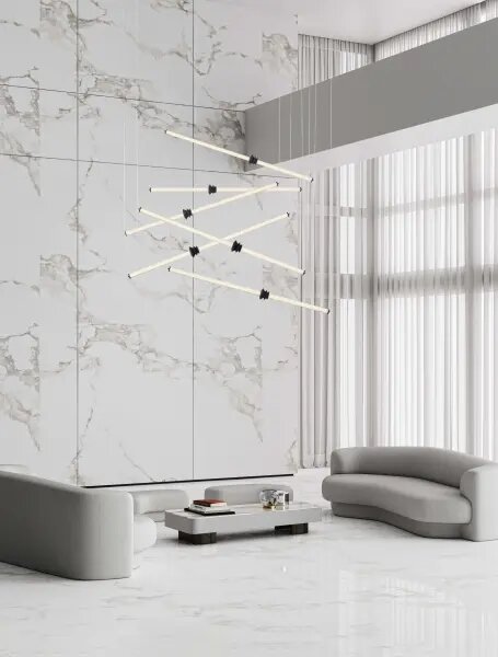LED stmievateľný čierna moderný luster Atmosfera 250
