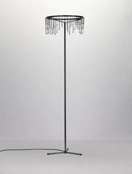 LED stmievateľná čierna stojaca lampa Stellar
