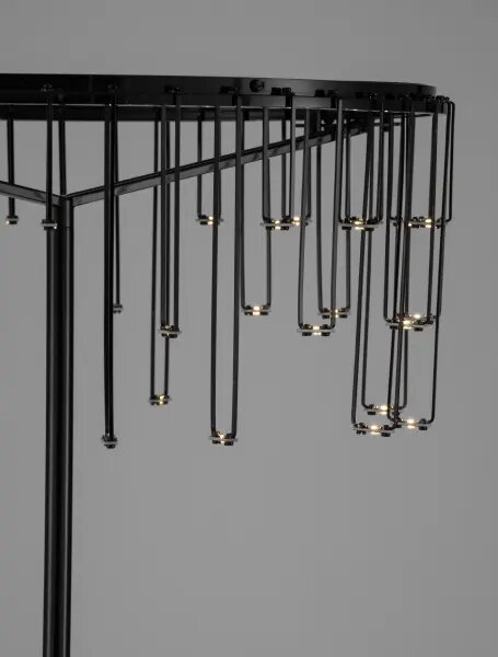 LED stmievateľná čierna stojaca lampa Stellar