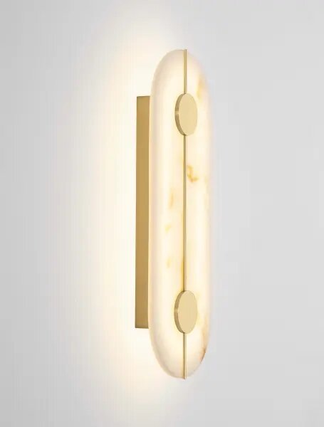 LED mosadz zlatá nástenné svietidlo Aider