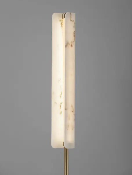 LED mosadz zlatá stojaca lampa Aider