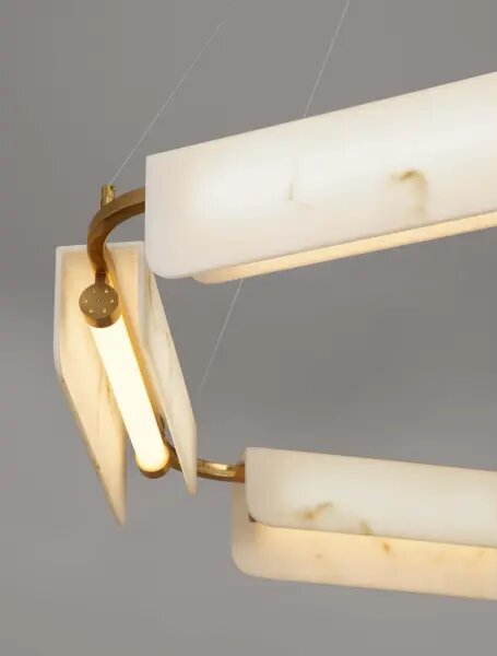 LED stmievateľný mosadz zlatá moderný luster Aider