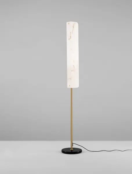 LED mosadz zlatá stojaca lampa Aider