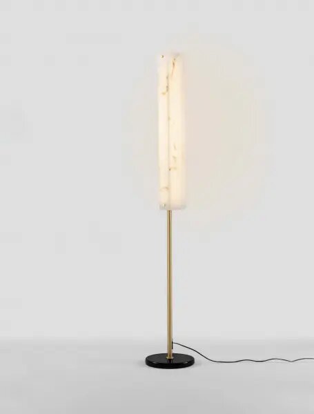 LED mosadz zlatá stojaca lampa Aider
