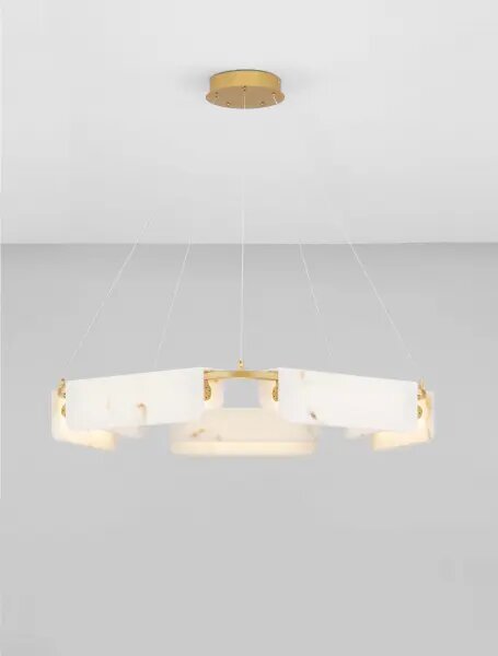 LED stmievateľný mosadz zlatá moderný luster Aider