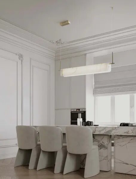 LED stmievateľný mosadzno-zlatý moderný luster Aider
