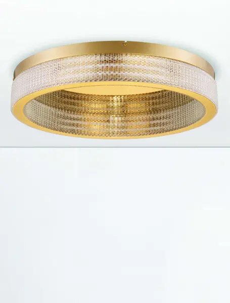 LED stmievateľné platinum zlaté moderné stropné svietidlo Kinara 2