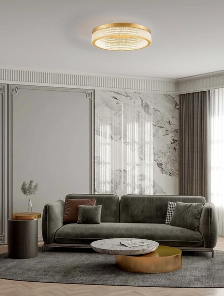 LED stmievateľné platinum zlaté moderné stropné svietidlo Kinara 2