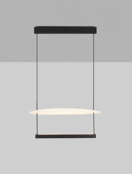 LED stmievateľný čierno-biely moderný luster Diona 2 – Čierno-biela