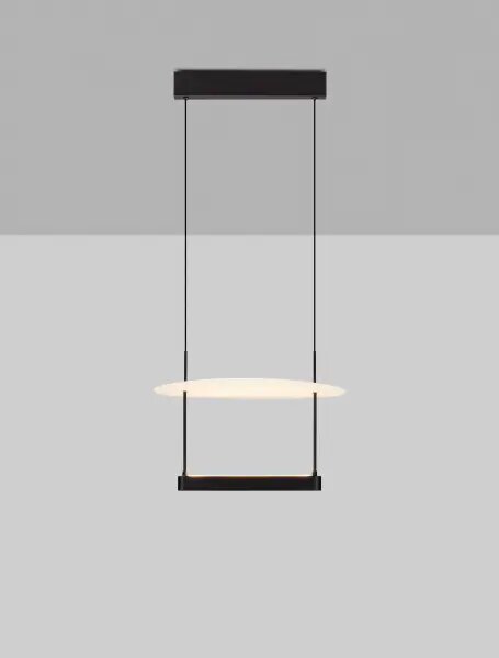 LED stmievateľný čierno-biely moderný luster Diona – Čierno-biela