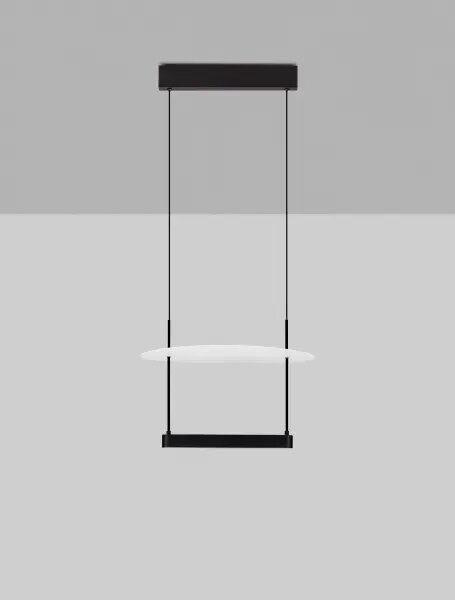 LED stmievateľný čierno-biely moderný luster Diona – Čierno-biela