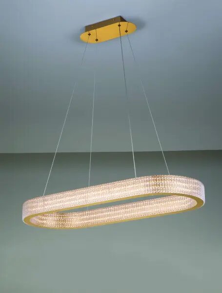 LED stmievateľný platinum zlatý moderný luster Kinara 130
