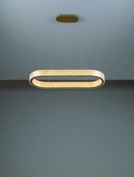LED stmievateľný platinum zlatý moderný luster Kinara 130