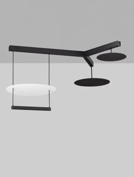 LED stmievateľné čierno-biele moderné stropné svietidlo Diona 9 – Čierno-biela