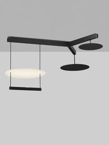 LED stmievateľné čierno-biele moderné stropné svietidlo Diona 9 – Čierno-biela