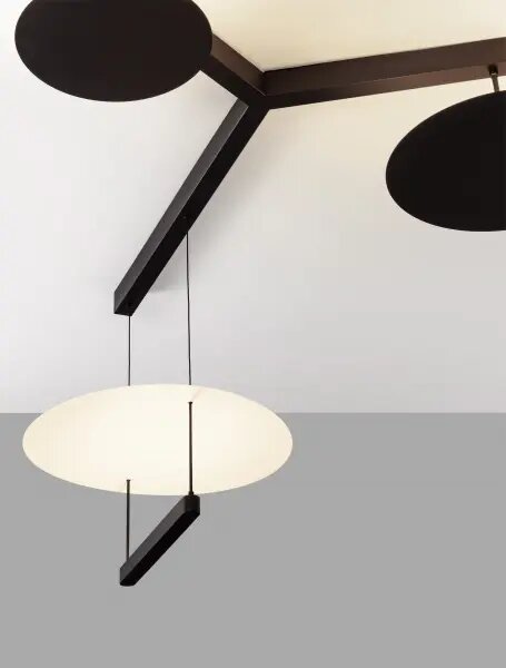 LED stmievateľné čierno-biele moderné stropné svietidlo Diona 9 – Čierno-biela