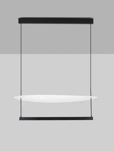 LED stmievateľný čierno-biely dizajnový luster Diona – Čierno-biela