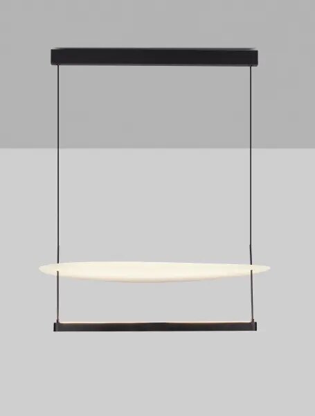 LED stmievateľný čierno-biely dizajnový luster Diona – Čierno-biela
