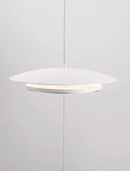 LED stmievateľná bielo-chrómová stojaca lampa Olos-50 – 50 x 12 cm