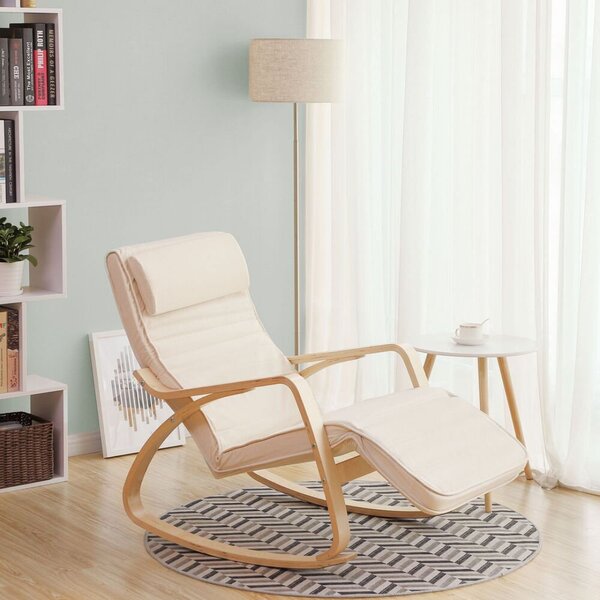 Hojdacie kreslo, leňoška SWING nosnosť 150kg, 67x115x91cm, béžová Jurhan