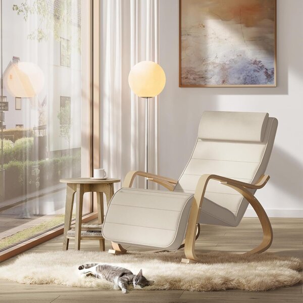 Hojdacie kreslo, leňoška SWING nosnosť 150kg, 67x115x91cm, béžová Jurhan