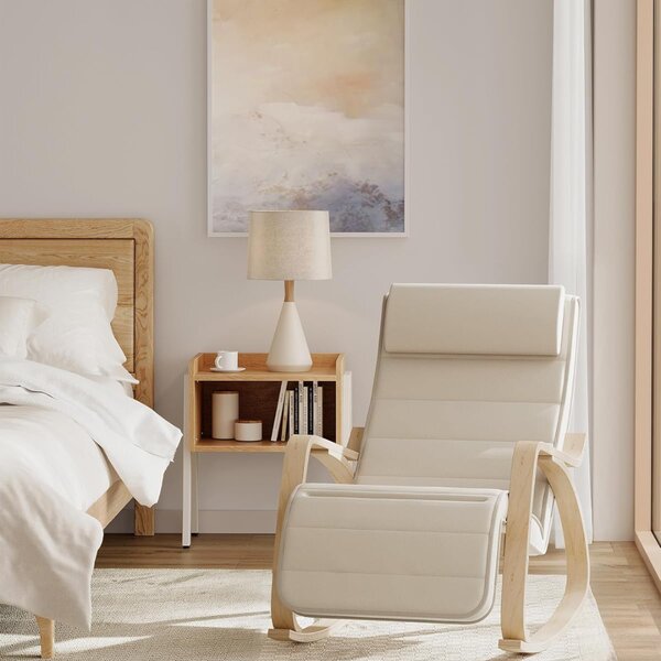 Hojdacie kreslo, leňoška SWING nosnosť 150kg, 67x115x91cm, béžová Jurhan