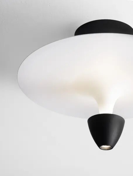 LED čierno-biele moderné stropné svietidlo Luet