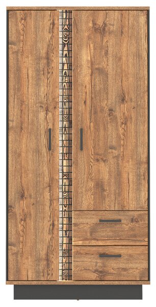VYSOKÁ KOMODA, čierna, farba duba, 94,5/192/54 cm MID.YOU - Online Only obývacie izby, Online Only