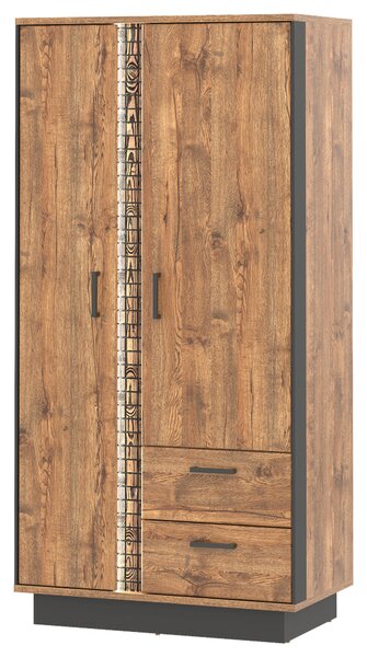 VYSOKÁ KOMODA, čierna, farba duba, 94,5/192/54 cm MID.YOU - Online Only obývacie izby, Online Only