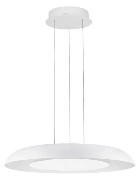 LED stmievateľný biely dizajnový luster Epos 60