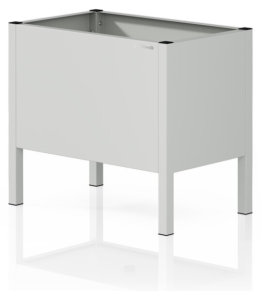 Malý sivý kovový obal na kvetináč: DAISY 400 x 350 x 250 mm