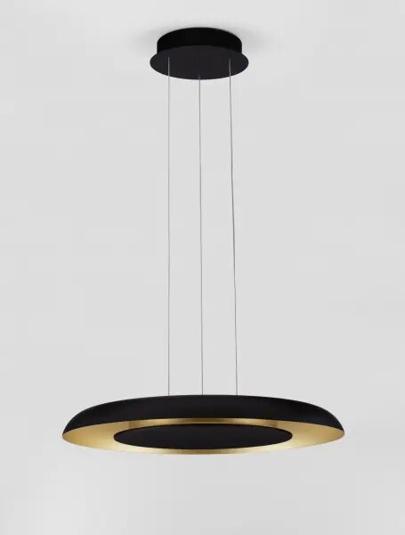 LED stmievateľný čierno-zlatý dizajnový luster Epos 60 – 60 x 310 cm