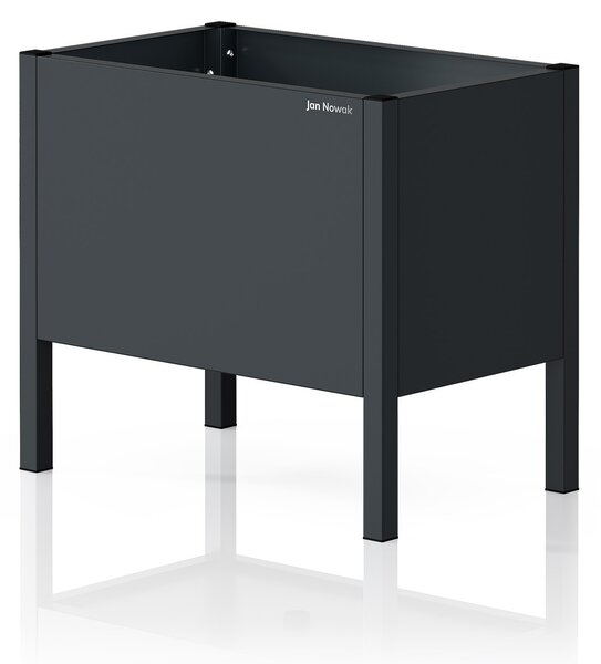 Malý antracitový kovový obal na kvetináč: DAISY 400 x 350 x 250 mm