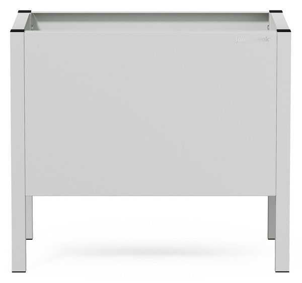 Malý sivý kovový obal na kvetináč: DAISY 400 x 350 x 250 mm