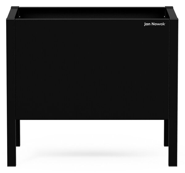 Malý čierny kovový obal na kvetináč: DAISY 400 x 350 x 250 mm